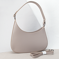 Сумка жіноча шкіряна маленька півмісяць Virginia Conti 03315 пудрова