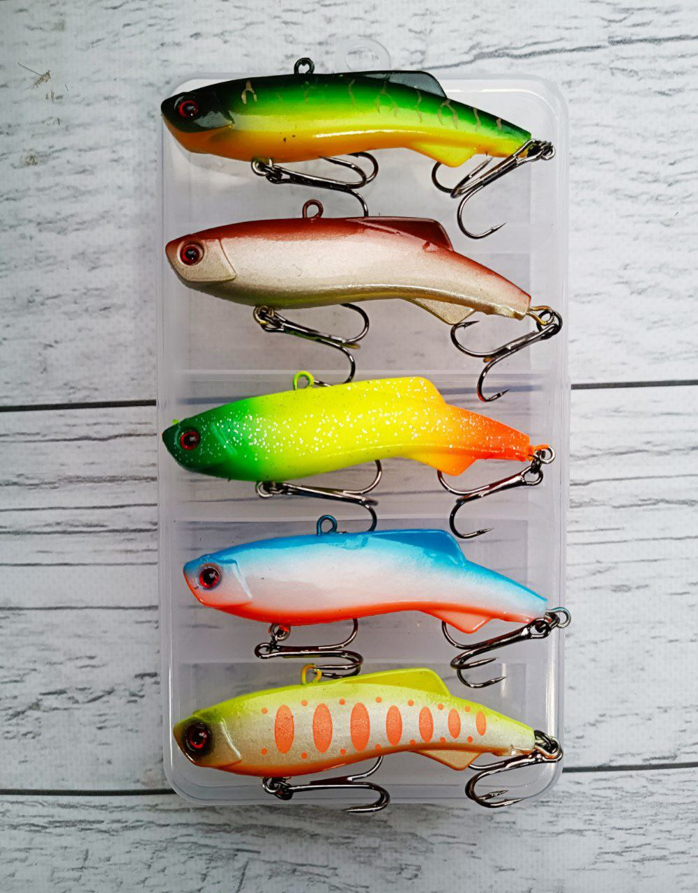 Воблер Lotus Lure Shiriten Soft VIBE 80 mm 20g Набір 5шт в коробці