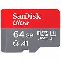 Карта памяти SanDisk MicroSD 64GB Ultra (UHS-1)(100Mb/s)