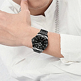 Елітний чорний наручний годинник winner з металевим ремінцем, фото 6