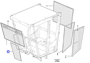 Лобове скло ліве Volvo L60F 12744567