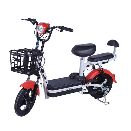 Двухколесный самокат-электровелосипед c двумя сидениями и cпинкой 48 В ...