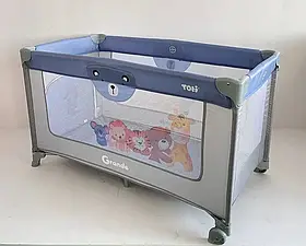 Манеж ліжко Toti 126x65x75 см, синій 04011