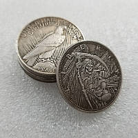 Сувенир монета доллар США Морган 1936г "Время уходит" In god we trast . Hobo Coin American Morgan