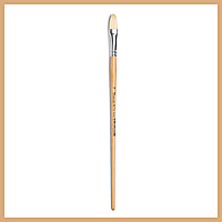 Кисточка щетина овальная Tintoretto №20 длинная ручка Италия Кисть с длинной ручкой Кистей для гель краски