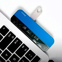 Переходник USB HUB Baseus Multi-Functional Transparent Series Dual Type-C (CAHUB-TS03) Blue