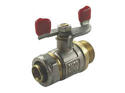 Кран 3/4 кульовий WING 20 в нікель ТМ SAT