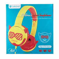 Детские наушники 3,5 Celebrat A25 children headset Red