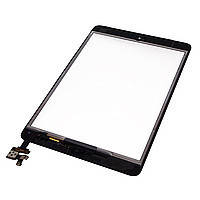 Сенсор iPad Mini, iPad Mini 2, (A1453/A1454/A1455/A1489/A1490) c микросхемой, с кнопкой меню, черный