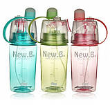 Велосипедна пляшка для води з розпилювачем 400 мл NewB NB-400, фото 6