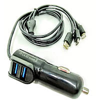 АЗУ авто зарядка 2 USB 5A/5V 5в1