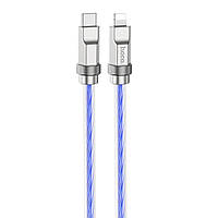 Кабель HOCO U113 Solid PD silicone charging data cable iP Blue inc feb