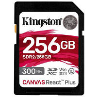 Карта памяти SDXC 256GB Kingston Canvas React Plus Class 10 UHS-II U3 V90 (SDR2/256GB)