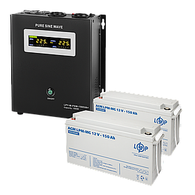 Комплект резервного живлення LP (LogicPower) ДБЖ + мультигелева батарея (UPS W1500 + АКБ MG 3600Wh)