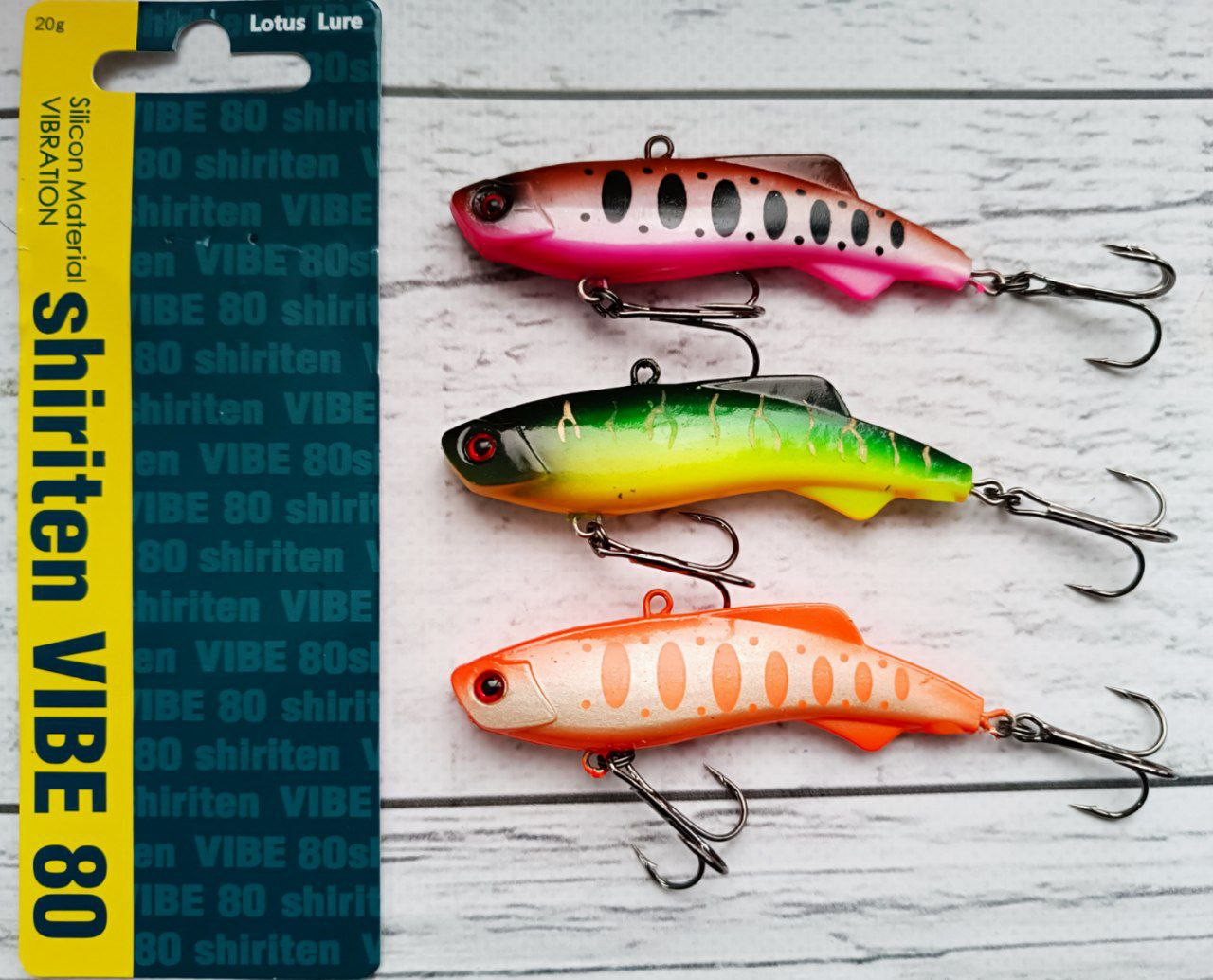 Воблер Lotus Lure Shiriten Soft VIBE 80 mm 20g Набір 3шт