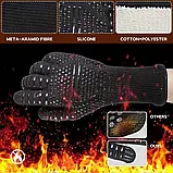 Рукавиці Folem Blaze вогнетривкі для гриля, BBQ, мангала, духовки, печі жаростійкі до 800 °C, фото 7