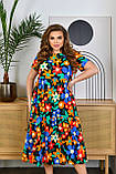 Яскрава літня сукня вільного силуету Тканина штапель (коттон) Розміри 52-54, фото 3