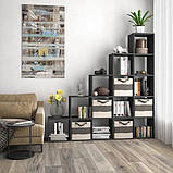 Стеллаж сходи з 15 відділеннями, полиця для книг і іграшок, розділювач кімнати, велика книжкова шафа, фото 3