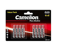 Батарейка CAMELION Plus ALKALINE AAA/LR03 BP8 (4+4) 8шт (C-11044803) inc jun