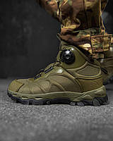 Тактичні черевики на автозав'язці  олива, чоловіче взуття, армійські кросівки для військових
