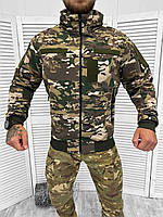Тактическая куртка мультикам, военная куртка демисезонная, куртка с капюшоном осенняя
