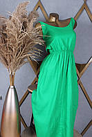 Женский сарафан длинный лен однотонный размер 42-44,цвет уточняйте при заказе