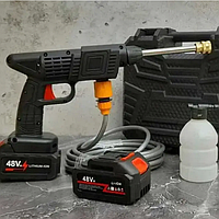 Бездротова акумуляторна ручна мийка для авто високого тиску 48V з 2-ма акумуляторами, AM-789