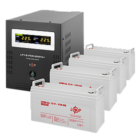 Комплект резервного живлення LP (LogicPower) ДБЖ + гелева батарея (UPS B6000 + АКБ GL 5760W)