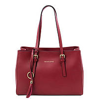 Кожаная сумка тоут TL142037 Tuscany (Красный) LIKE