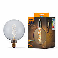 Светодиодная филаментная лампа 3.5W E27 шар G125 1800K 130 Lm VIDEX Filament VL-DNA-G125-C ретро лампа шар