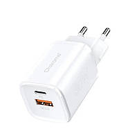 Мережевий зарядний пристрій CHAROME C11s PD33W GaN (USB-C+USB-A) Charger Set White inc nov