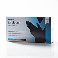 Перчатки нитриловые текстурированные, неопудренные, Черные (5 г) плотные (100 шт/уп) Medicom M