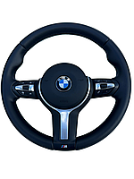 Руль BMW F10/F11/F12/F07 без лепестков круиз-контроль/подогрев/вибро б/у в идеальном состоянии код 307499210