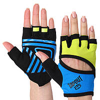 Перчатки для фитнеса и тренировок TAPOUT SB168515 размер M цвет черный-синий-желтый lk