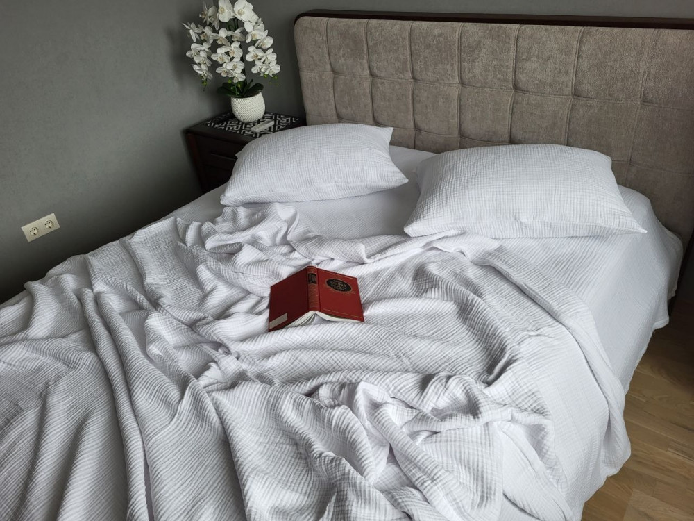 Комплект постільної білизни муслін White, фото 1