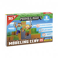Пластилин YES, 8 цветов, 160 г., Minecraft, (540656)