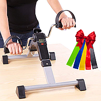 Велотренажер для реабілітації рук та ніг + Подарунок Фітнес резинки 5шт / Реабілітаційний тренажер