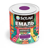 Эмаль для пола и других поверхностей акриловая SkyLine Фиолетовая RAL 4001 0.75 л IN, код: 7734667