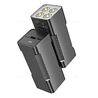 Зовнішній акумулятор HOCO Q15 Flashlight 22.5W fully compatible power bank(10000mAh) Black aug