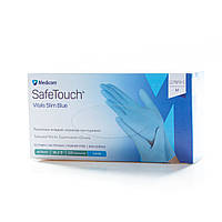 Перчатки нитриловые текстурированные без пудры SafeTouch Advanced Vitals 3 г, M (100 шт./уп.)