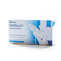 Перчатки нитриловые текстур., без пудры SafeTouch Advanced Platinum White, белые, 3.5 г, Medicom L (100