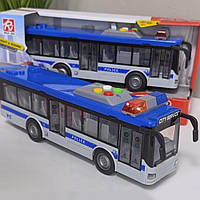 Детский Игрушечный Полицейский Автобус с Открывающимися Дверями со Звуком и Светом