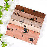 Набір кухонних рушників Coffee світлі (мікрофібра) 5 шт. 35x75 см, фото 4