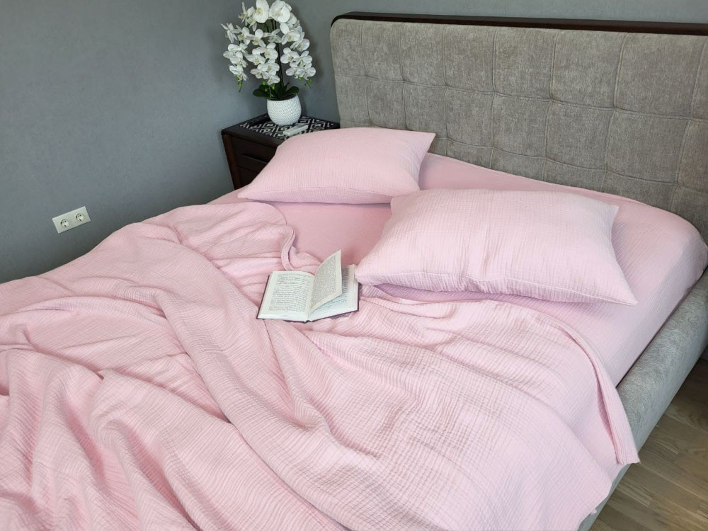 Комплект постільної білизни муслін Pink