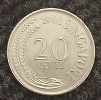 20 центов 1968 г. Сингапур