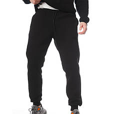 Утеплений чоловічий костюм Худі + Штани Estate чорний / Костюм чоловічий спортивний теплий, фото 3