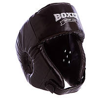Шлем боксерский открытый кожаный BOXER 2027 размер L цвет черный lk