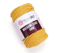 Нитки пряжа для в'язання трикотажна MACRAME CORD 3MM Макраме Корд 3мм № 796 - помаранчевий