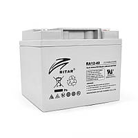 Аккумуляторная батарея AGM RITAR RA12-40, Gray Case, 12V 40.0Ah ( 198 x166 x 169 ) Q1 LIKE