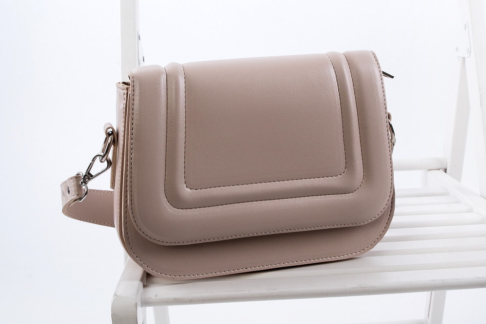Сумка жіноча з екошкіри багет бежева 10812 (2000000125428), фото 1